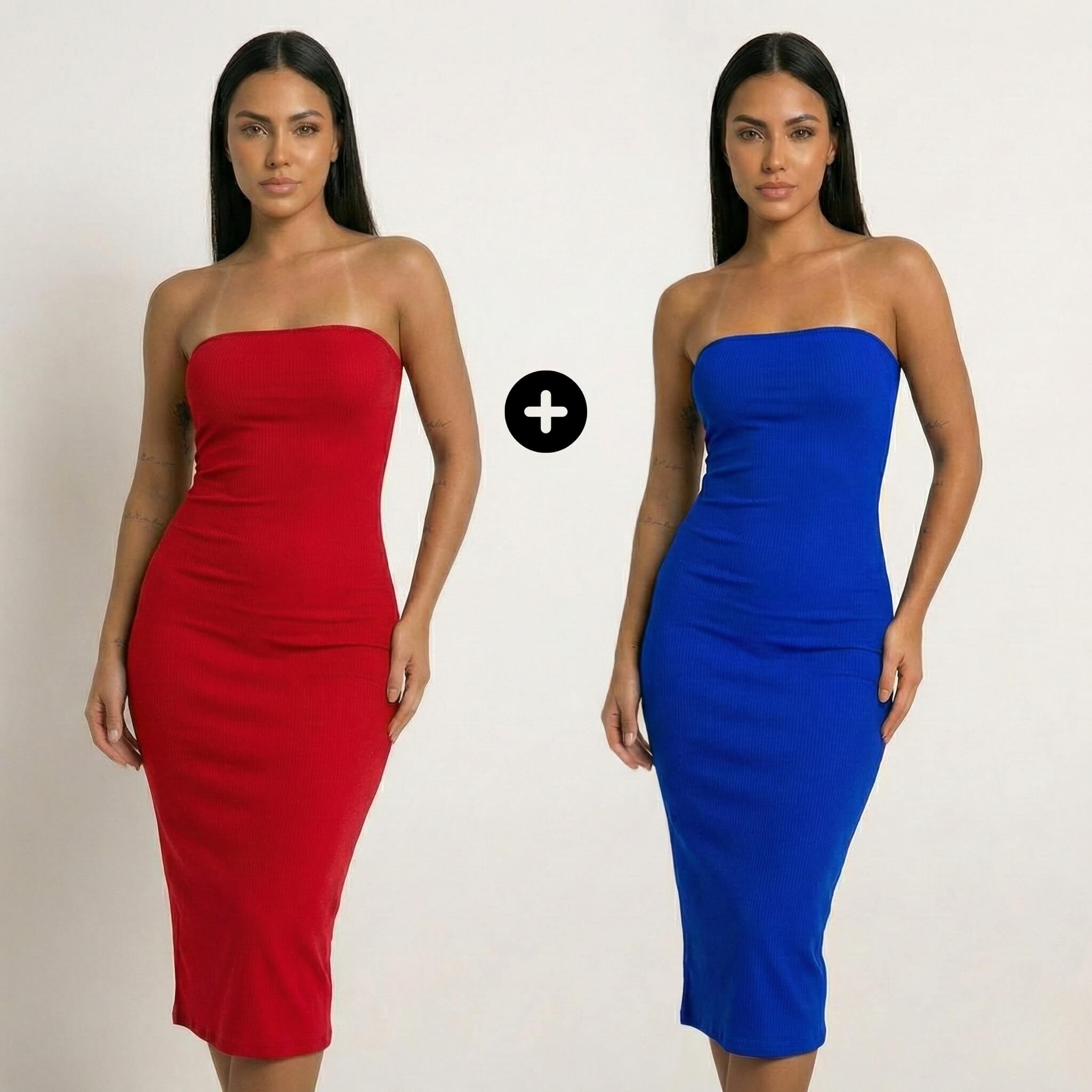 Vestido Midi Carmim - COMPRE 1 E LEVE 2
