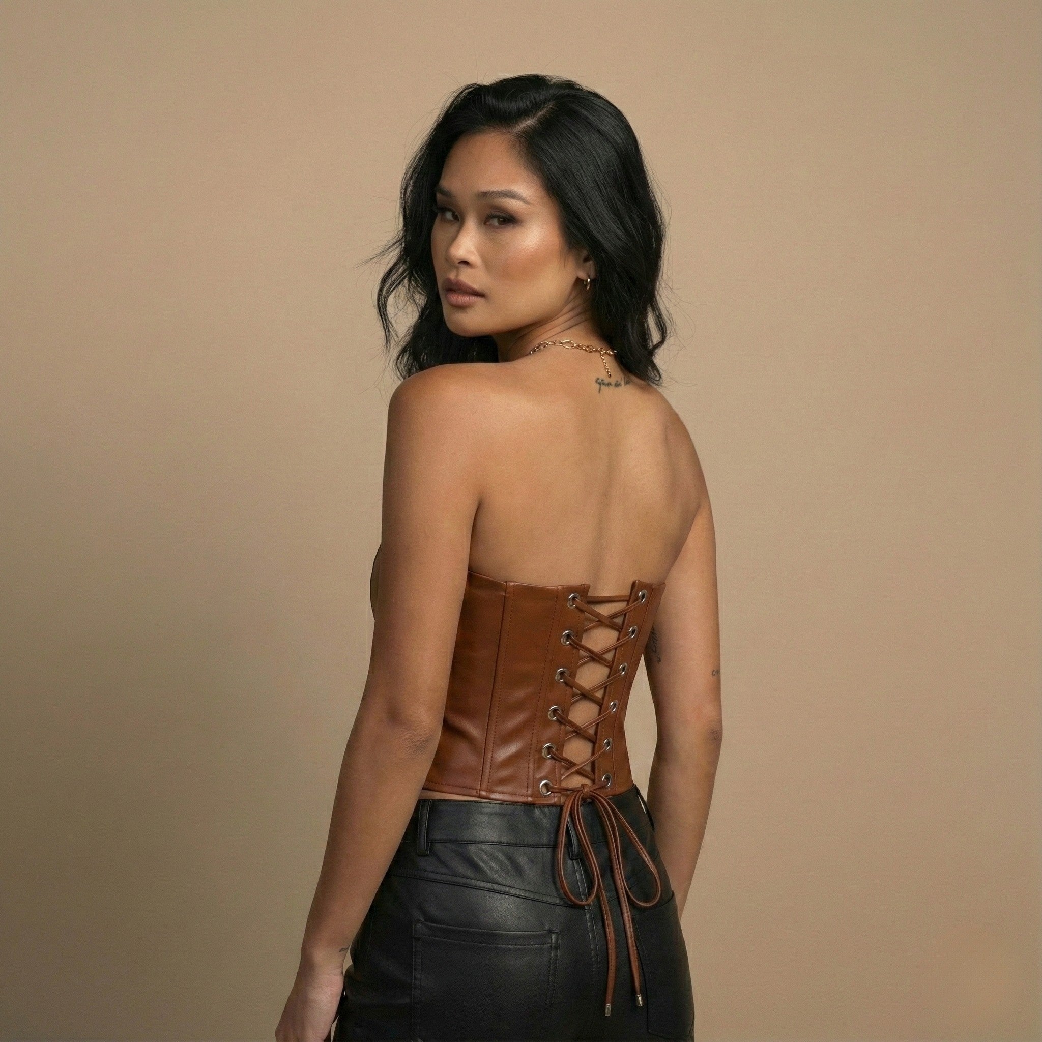 Top Corselet de Couro